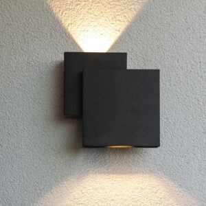 RIALTO Wall Up & Down Matt Black 3000K (Warm White) Architectural Modern Directed Light Lutec – 1-T5287901012