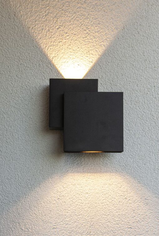 RIALTO Wall Up & Down Matt Black 3000K (Warm White) Architectural Modern Directed Light Lutec – 1-T5287901012