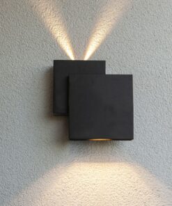 RIALTO Wall Up & Down Matt Black 3000K (Warm White) Architectural Modern Directed Light Lutec – 1-T5287901012