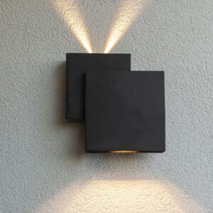 RIALTO Wall Up & Down Matt Black 3000K (Warm White) Architectural Modern Directed Light Lutec – 1-T5287901012