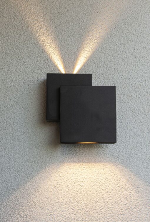 RIALTO Wall Up & Down Matt Black 3000K (Warm White) Architectural Modern Directed Light Lutec – 1-T5287901012