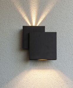 RIALTO Wall Up & Down Matt Black 3000K (Warm White) Architectural Modern Directed Light Lutec – 1-T5287901012