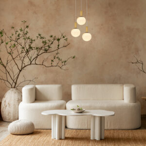 MARBELLA-ΦΩΤΙΣΤΙΚΟ ΚΡΕΜΑΣΤΟ ΤΡΙΦΩΤΟ ΑΜΜΩΔΕΣ ΜΑΥΡΟ ΑΛΟΥΜΙΝΙΟΥ LED SMD 33W CCT 2145LM 440X440X1500MM ACA – CN3PMBKCCT