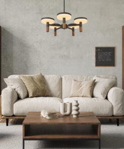 ASIAN-ΦΩΤΙΣΤΙΚΟ ΚΡΕΜΑΣΤΟ 5ΑΦΩΤΟ ΑΜΜΩΔΕΣ ΜΑΥΡΟ ΑΛΟΥΜΙΝΙΟΥ LED SMD 52W CCT 3380LM IP20 600X330-1230MM ACA – CN5P52WBKCCT