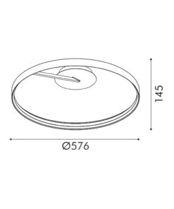ROLLIE-ΦΩΤΙΣΤΙΚΟ ΟΡΟΦΗΣ ΧΡΥΣΟ ΑΛΟΥΜΙΝΙΟΥ LED SMD 42W CCT 2100LM IP20 Φ576X145MM ACA – CNC42GCCT