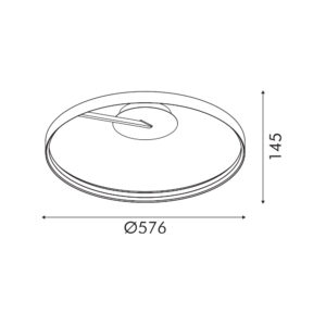 ROLLIE-ΦΩΤΙΣΤΙΚΟ ΟΡΟΦΗΣ ΧΡΥΣΟ ΑΛΟΥΜΙΝΙΟΥ LED SMD 42W CCT 2100LM IP20 Φ576X145MM ACA – CNC42GCCT