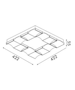 CHESSY-ΦΩΤΙΣΤΙΚΟ ΟΡΟΦΗΣ ΧΡΥΣΟ ΑΜΜΩΔΕΣ ΛΕΥΚΟ ΑΛΟΥΜΙΝΙΟΥ LED SMD 63W CCT 3150Lm IP20 422X422X55MM ACA – CNC63GWCCT