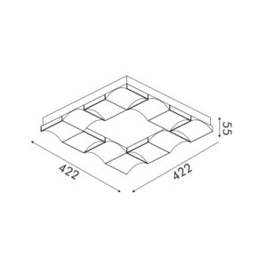 CHESSY-ΦΩΤΙΣΤΙΚΟ ΟΡΟΦΗΣ ΧΡΥΣΟ ΑΜΜΩΔΕΣ ΛΕΥΚΟ ΑΛΟΥΜΙΝΙΟΥ LED SMD 63W CCT 3150Lm IP20 422X422X55MM ACA – CNC63GWCCT