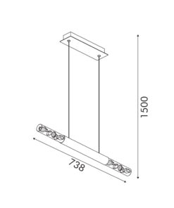 OASIS-ΦΩΤΙΣΤΙΚΟ ΚΡΕΜΑΣΤΟ ΑΜΜΩΔΕΣ ΛΕΥΚΟ ΑΛΟΥΜΙΝΙΟΥ LED COB 15W CCT 750LM IP20 738X90X1500MM ACA – CNLP15PGWCCT