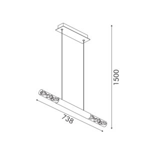 OASIS-ΦΩΤΙΣΤΙΚΟ ΚΡΕΜΑΣΤΟ ΑΜΜΩΔΕΣ ΛΕΥΚΟ ΑΛΟΥΜΙΝΙΟΥ LED COB 15W CCT 750LM IP20 738X90X1500MM ACA – CNLP15PGWCCT