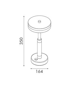 ASIAN-ΦΩΤΙΣΤΙΚΟ ΕΠΙΤΡΑΠΕΖΙΟ ΑΜΜΩΔΕΣ ΜΑΥΡΟ ΑΛΟΥΜΙΝΙΟΥ LED SMD 11W DIMMABLE 2700K 715LM IP20 164X350MM ACA – CNT11WBKDIM