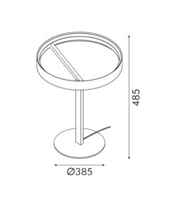 ROLLIE-ΦΩΤΙΣΤΙΚΟ ΕΠΙΤΡΑΠΕΖΙΟ ΑΜΜΩΔΕΣ ΜΑΥΡΟ ΑΛΟΥΜΙΝΙΟΥ LED SMD 29W DIMMABLE 2700K 1450LM IP20 385X485 ACA – CNT29BKDIM