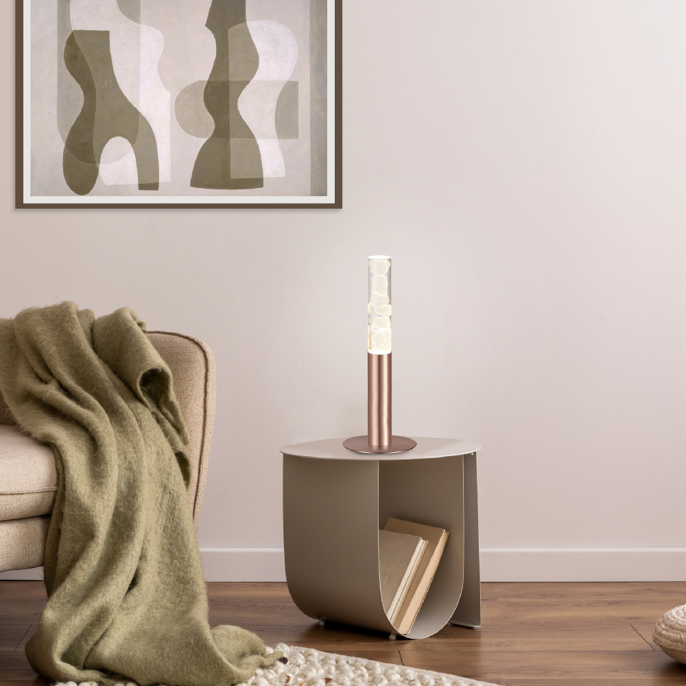 OASIS-ΦΩΤΙΣΤΙΚΟ ΕΠΙΤΡΑΠΕΖΙΟ ΧΑΛΚΙΝΟ ΑΛΟΥΜΙΝΙΟY LED COB 7W DIMMABLE 2700K 350LM IP20 150X150X380MM ACA – CNT7PBRDIM