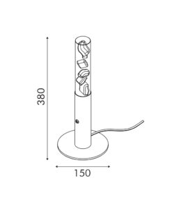 OASIS-ΦΩΤΙΣΤΙΚΟ ΕΠΙΤΡΑΠΕΖΙΟ ΧΑΛΚΙΝΟ ΑΛΟΥΜΙΝΙΟY LED COB 7W DIMMABLE 2700K 350LM IP20 150X150X380MM ACA – CNT7PBRDIM
