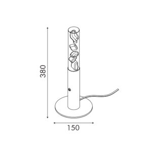 OASIS-ΦΩΤΙΣΤΙΚΟ ΕΠΙΤΡΑΠΕΖΙΟ ΧΑΛΚΙΝΟ ΑΛΟΥΜΙΝΙΟY LED COB 7W DIMMABLE 2700K 350LM IP20 150X150X380MM ACA – CNT7PBRDIM