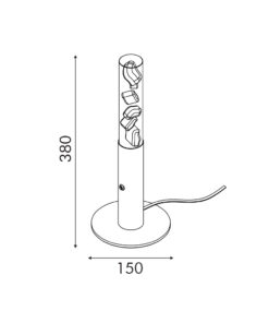 OASIS-ΦΩΤΙΣΤΙΚΟ ΕΠΙΤΡΑΠΕΖΙΟ ΑΜΜΩΔΕΣ ΛΕΥΚΟ ΑΛΟΥΜΙΝΙΟΥ LED COB 7W DIM 2700K 350LM IP20 150X150X380MM ACA – CNT7PWDIM