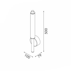 MYSTIQUE-ΦΩΤΙΣΤΙΚΟ ΕΠΙΤΟΙΧΟ ΚΑΦΕ ΑΛΟΥΜΙΝΙΟΥ LED SMD 11W CCT 660LM IP20 100X79X500MM ACA – CNW11CACCT