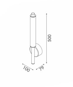 MYSTIQUE-ΦΩΤΙΣΤΙΚΟ ΕΠΙΤΟΙΧΟ ΧΡΥΣΟ ΑΛΟΥΜΙΝΙΟ LED SMD 11W CCT 660LM IP20 100X79X500MM ACA – CNW11GCCT