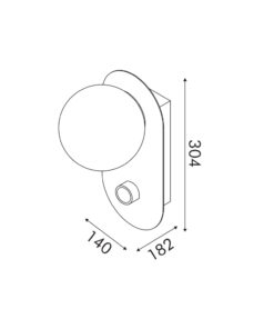 MARBELLA-ΦΩΤΙΣΤΙΚΟ ΕΠΙΤΟΙΧΟ ΑΜΜΩΔΕΣ ΛΕΥΚΟ ΑΛΟΥΜΙΝΙΟΥ LED SMD 11W DIM 2700K 715LM IP20 140X182X300MM ACA – CNW11MWDIM