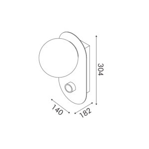 MARBELLA-ΦΩΤΙΣΤΙΚΟ ΕΠΙΤΟΙΧΟ ΑΜΜΩΔΕΣ ΛΕΥΚΟ ΑΛΟΥΜΙΝΙΟΥ LED SMD 11W DIM 2700K 715LM IP20 140X182X300MM ACA – CNW11MWDIM