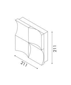 CHESSY-ΦΩΤΙΣΤΙΚΟ ΕΠΙΤΟΙΧΟ ΧΡΥΣΟ ΑΜΜΩΔΕΣ ΛΕΥΚΟ ΑΛΟΥΜΙΝΙΟ LED SMD 21W CCT 1050LM IP20 211X55X211MM ACA – CNW21GWCCT