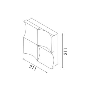 CHESSY-ΦΩΤΙΣΤΙΚΟ ΕΠΙΤΟΙΧΟ ΧΡΥΣΟ ΑΜΜΩΔΕΣ ΛΕΥΚΟ ΑΛΟΥΜΙΝΙΟ LED SMD 21W CCT 1050LM IP20 211X55X211MM ACA – CNW21GWCCT