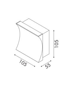 CHESSY-ΦΩΤΙΣΤΙΚΟ ΕΠΙΤΟΙΧΟ ΑΜΜΩΔΕΣ ΛΕΥΚΟ ΑΛΟΥΜΙΝΙΟΥ LED SMD 7W CCT 350LM IP20 105X105X55MM ACA – CNW7WCCT
