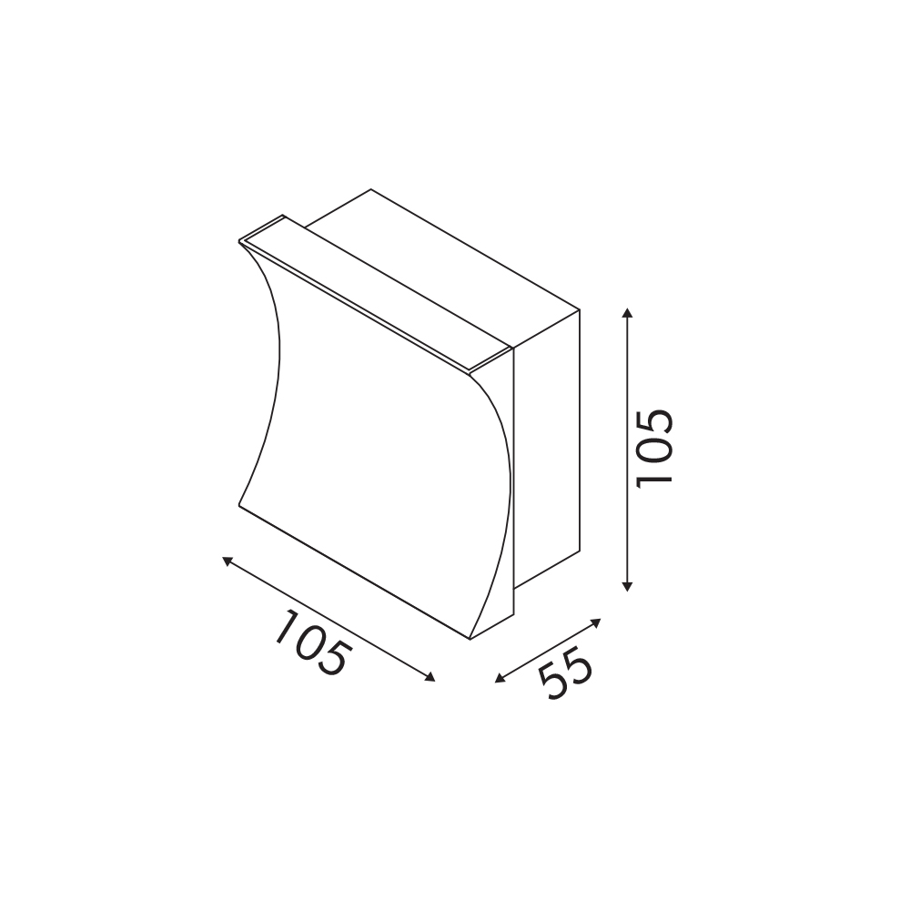 CHESSY-ΦΩΤΙΣΤΙΚΟ ΕΠΙΤΟΙΧΟ ΑΜΜΩΔΕΣ ΛΕΥΚΟ ΑΛΟΥΜΙΝΙΟΥ LED SMD 7W CCT 350LM IP20 105X105X55MM ACA – CNW7WCCT