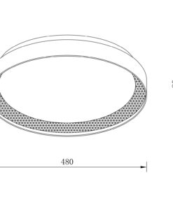 Sun Light ΦΩΤΙΣΤΙΚΟ ΟΡΟΦΗΣ LED – ΠΛΑΦΟΝΙΕΡΑ LUCIA-500-SLV