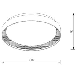Sun Light ΦΩΤΙΣΤΙΚΟ ΟΡΟΦΗΣ LED – ΠΛΑΦΟΝΙΕΡΑ LUCIA-500-GD