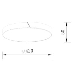 Sun Light ΟΡΟΦΗΣ ΦΩΤΙΣΤΙΚΟ LED-ΠΛΑΦΟΝΙΕΡΑ-ΚΩΔ. AGLIO-40-WH