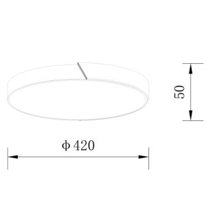 Sun Light ΟΡΟΦΗΣ ΦΩΤΙΣΤΙΚΟ LED-ΠΛΑΦΟΝΙΕΡΑ-ΚΩΔ. AGLIO-40-WH