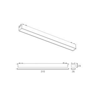 Sun Light ΦΩΤΙΣΤΙΚΑ-ΓΡΑΜΜΙΚΑ-ΜΑΓΝΗΤΙΚΗΣ ΡΑΓΑΣ-48V-ΜΑΥΡΟ ΧΡΩΜΑ-ARION-10FL-W