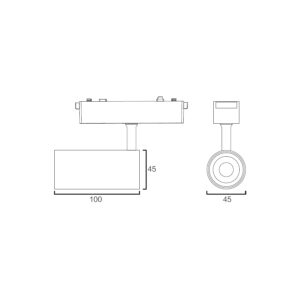 Sun Light ΦΩΤΙΣΤΙΚΑ-ΓΡΑΜΜΙΚΟ ΣΠΟΤ-ΜΑΥΡΟ ΧΡΩΜΑ-ΜΑΓΝΗΤΙΚΗΣ ΡΑΓΑΣ-48V-ARION-10SP-W