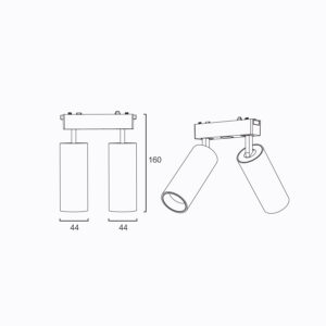 Sun Light ΦΩΤΙΣΤΙΚΟ-ΓΡΑΜΜΙΚΟ ΣΠΟΤ-ΜΑΥΡΟ ΧΡΩΜΑ-ΜΑΓΝΗΤΙΚΗΣ ΡΑΓΑΣ-48V-ARION-18SP-3