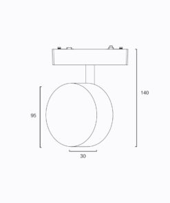 Sun Light ΦΩΤΙΣΤΙΚΟ-ΓΡΑΜΜΙΚΟ ΣΠΟΤ-ΜΑΥΡΟ-ΜΑΓΝΗΤΙΚΗΣ ΡΑΓΑΣ-48V-ARION-9RF-3