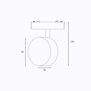 Sun Light ΦΩΤΙΣΤΙΚΟ-ΓΡΑΜΜΙΚΟ ΣΠΟΤ-ΜΑΥΡΟ-ΜΑΓΝΗΤΙΚΗΣ ΡΑΓΑΣ-48V-ARION-9RF-3