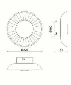 Sun Light IRIDA – Γυάλινο Επιτοίχιο Φωτιστικό – Απλίκα σε Ροζ Χρώμα
