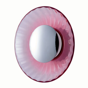 Sun Light IRIDA – Γυάλινο Επιτοίχιο Φωτιστικό – Απλίκα σε Ροζ Χρώμα