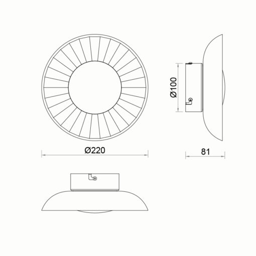 Sun Light IRIDA – Γυάλινο Επιτοίχιο Φωτιστικό – Απλίκα σε Μπλε Χρώμα