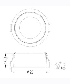 Sun Light ΣΠΟΤ ΦΩΤΙΣΤΙΚΟ ΧΩΝΕΥΤΟ-ΚΩΔ. MIDEA-65