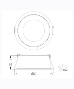 Sun Light ΣΠΟΤ ΦΩΤΙΣΤΙΚΟ ΧΩΝΕΥΤΟ-ΚΩΔ. MIDEA-75