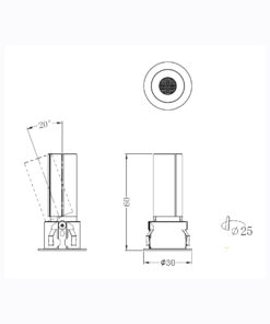 Sun Light ΣΠΟΤ ΦΩΤΙΣΤΙΚΟ ΧΩΝΕΥΤΟ-ΚΩΔ. OGIO-25-D