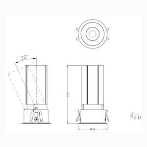 Sun Light ΣΠΟΤ ΦΩΤΙΣΤΙΚΟ ΧΩΝΕΥΤΟ-ΚΩΔ. OGIO-45-D