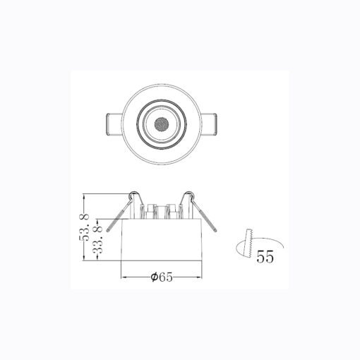 Sun Light ΣΠΟΤ ΦΩΤΙΣΤΙΚΟ ΗΜΙΧΩΝΕΥΤΟ-ΚΩΔ. PERON-55