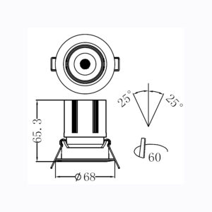 Sun Light ΣΠΟΤ ΦΩΤΙΣΤΙΚΟ ΧΩΝΕΥΤΟ-ΚΩΔ. ROTA-60