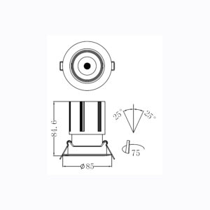 Sun Light ΣΠΟΤ ΦΩΤΙΣΤΙΚΟ ΧΩΝΕΥΤΟ-ΚΩΔ. ROTA-75