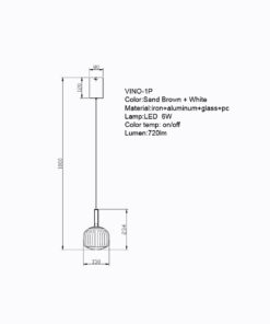 Sun Light ΜΟΝΟΦΩΤΟ-ΚΡΕΜΑΣΤΟ ΦΩΤΙΣΤΙΚΟ-ΚΩΔ. VINO-1P