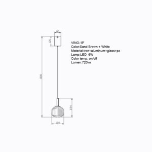 Sun Light ΜΟΝΟΦΩΤΟ-ΚΡΕΜΑΣΤΟ ΦΩΤΙΣΤΙΚΟ-ΚΩΔ. VINO-1P