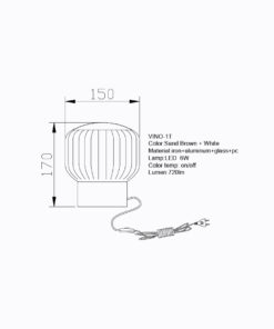 Sun Light ΕΠΙΤΡΑΠΕΖΙΟ ΦΩΤΙΣΤΙΚΟ-ΠΟΡΤΑΤΙΦ-ΚΩΔ. VINO-1T